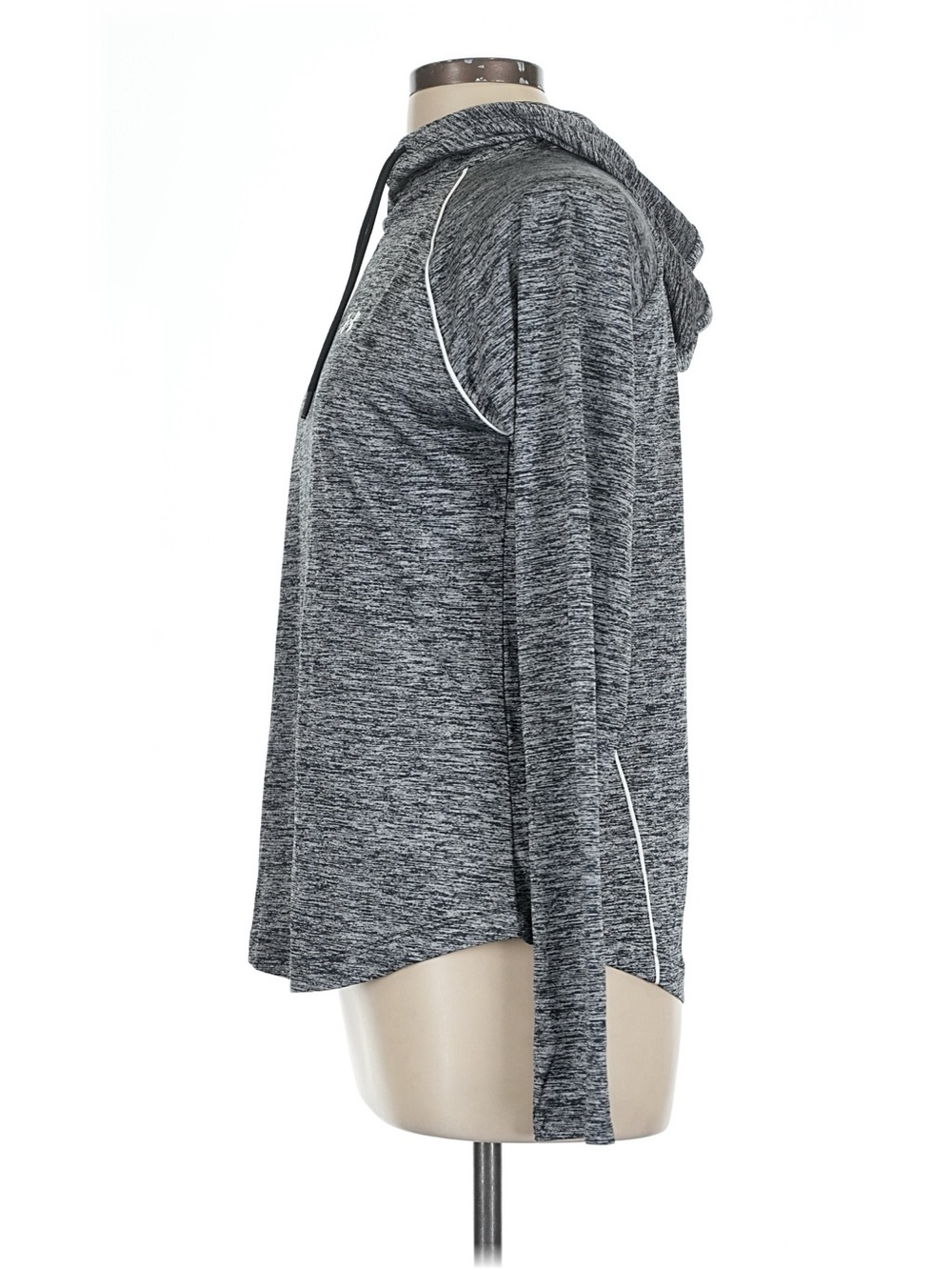 Under Armour Women’s lightweight Black/Gray Heather Pullover Hoodie shirt - Picture 4 of 12